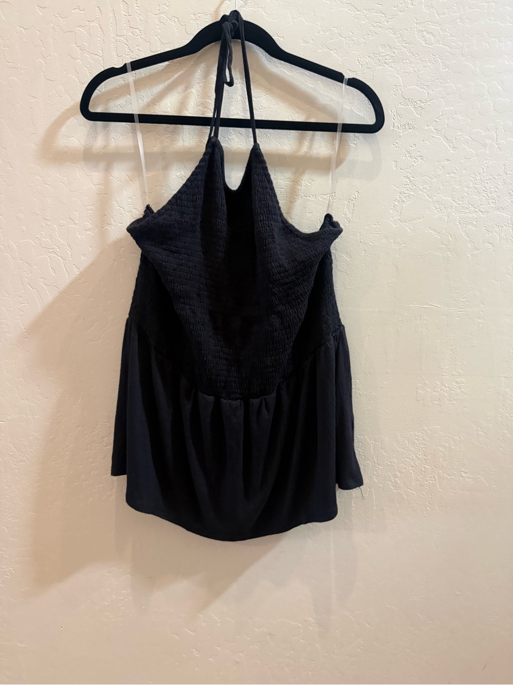 Maurices Black Smocked Halter Camisole